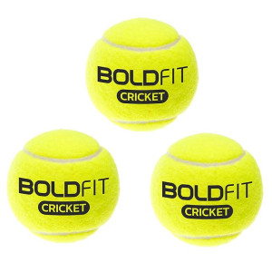 Boldfit Cricket Tennis Ball for Cricket Tournament, Street Match Cricket Ball Tennis for Lawn Cricket Soft Tennis Balls